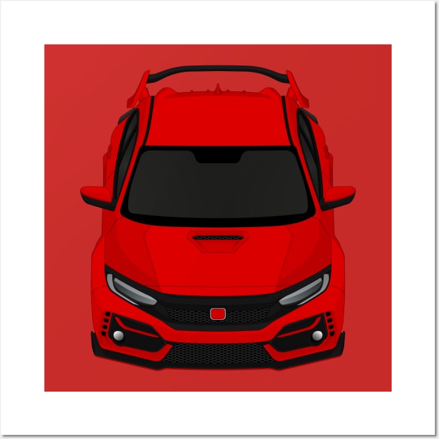 Civic type R Red Wall Art by VENZ0LIC